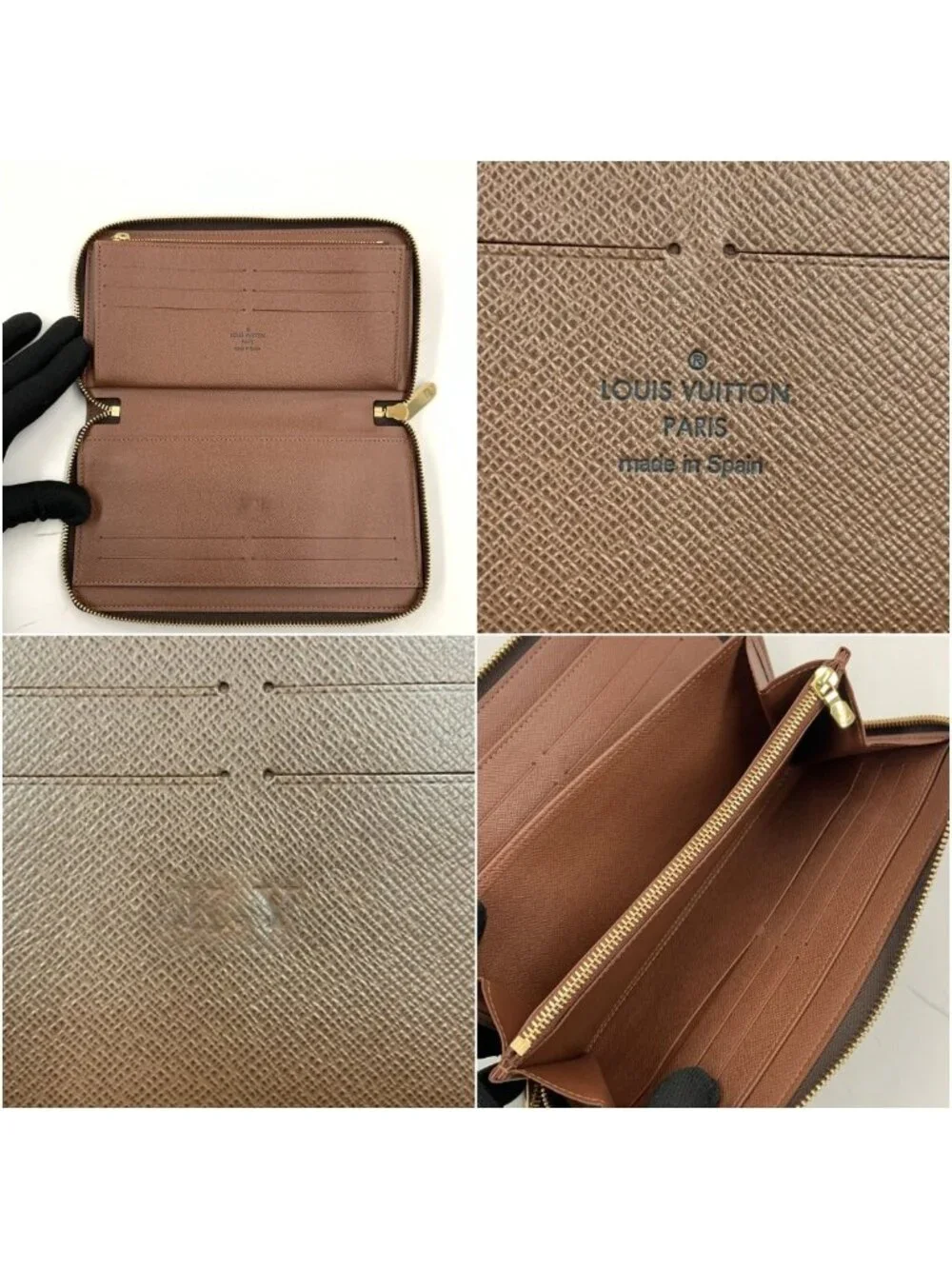 Louis Vuitton Monogram Zippy Organizer NM Zip Around Wallet Brown
